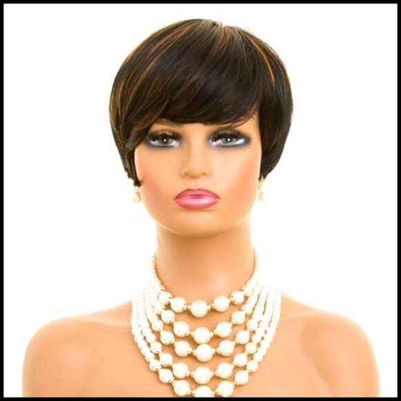 Synthetic Pixie Cut Wig Glueless Classic Style Adjustable Cap Comfortable main image 4